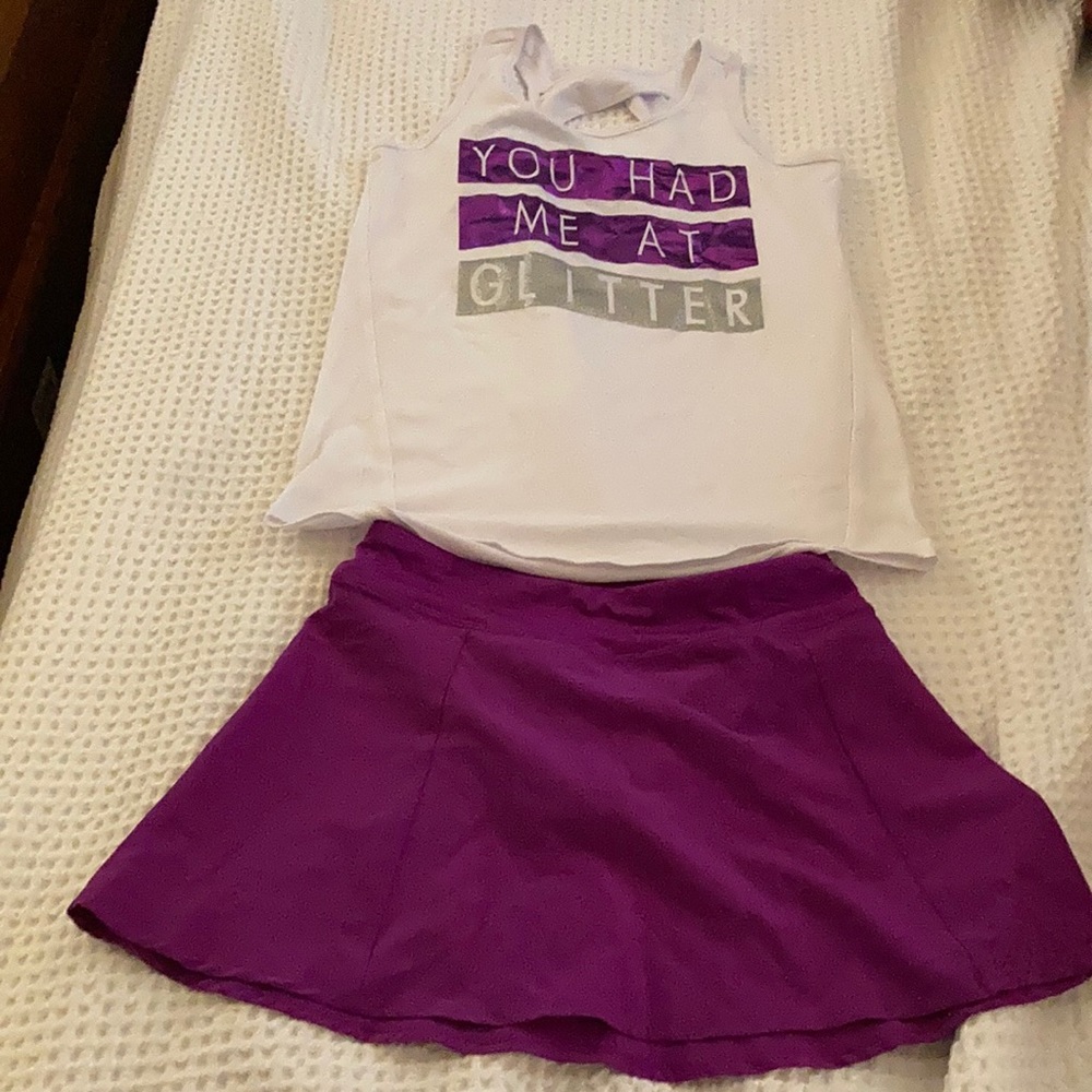 Girls Size L Tank and Tennis skirt set